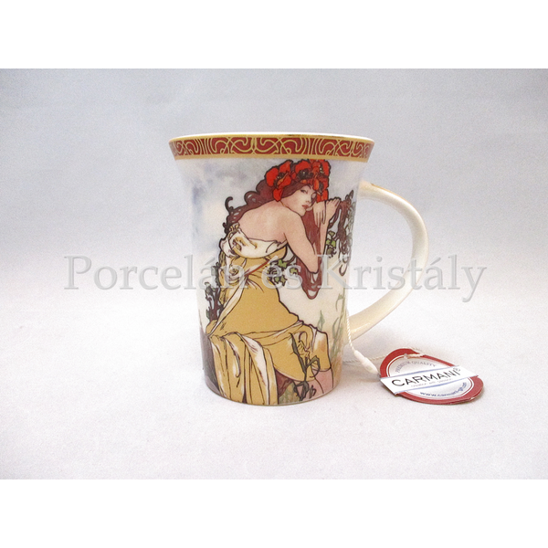 H.C.539-8102 Porcelánbögre 350 ml, Mucha: Nyár