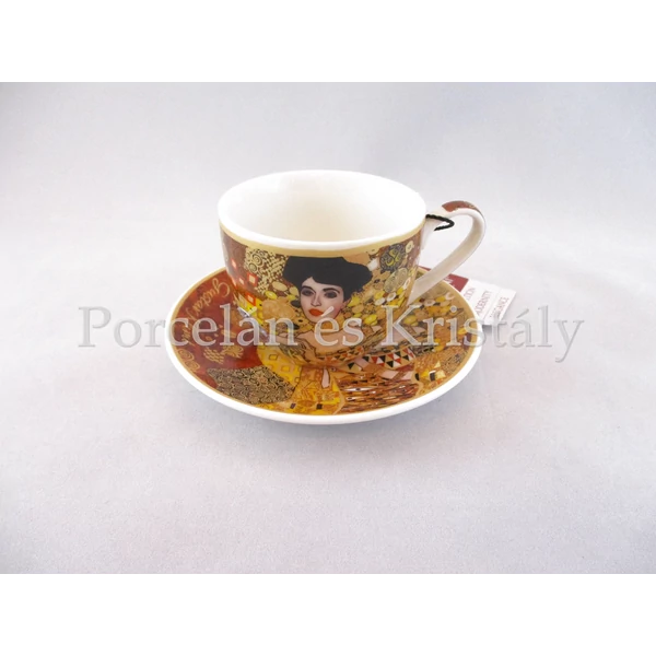 H.C.532-8305 Porcelán Mokkacsésze + alj, Klimt: Adél  