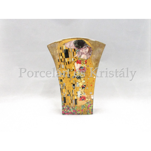 P.P.W3A46-08771 Porcelán váza 20x15x6 cm, Klimt: Csók 