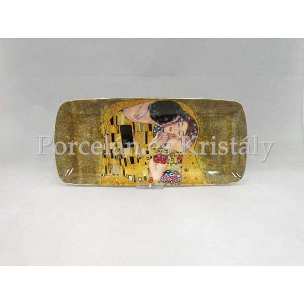 P.P.W4A44-16483 Porcelán tálca 2,5x30x13,5 cm, Klimt: Csók 