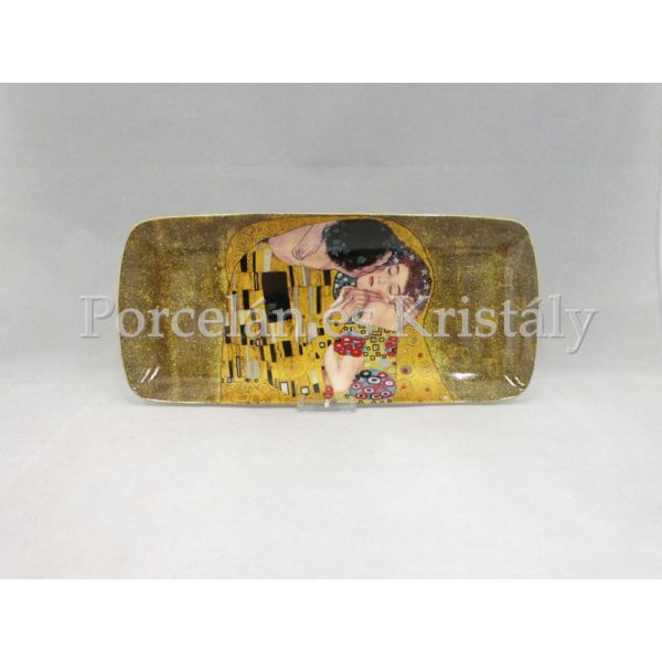 P.P.W4A44-16483 Porcelán tálca 2,5x30x13,5 cm, Klimt: Csók 