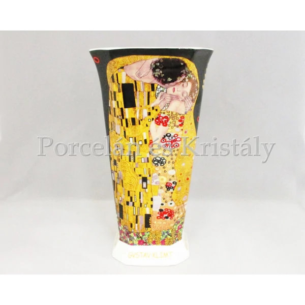 P.P.W4B25-17312 Porcelán váza 28x15,5cm, Klimt: Csók 