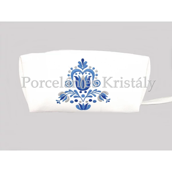 Neszesszer Jászsági, törtfehér-kék 12x24x10cm