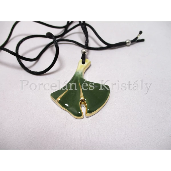 10594/8420 Ginkgo medál zöld, 5x4 cm