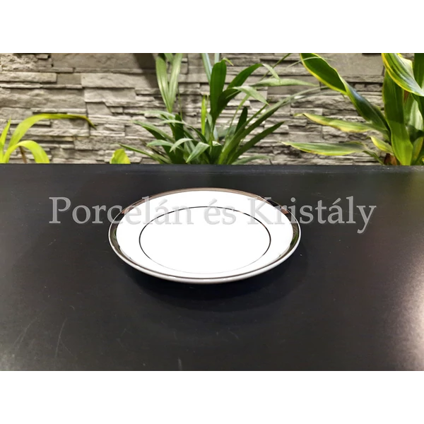 9100/3384 Fehér-Platina Mokkacsésze alj, 2x11,3 cm 