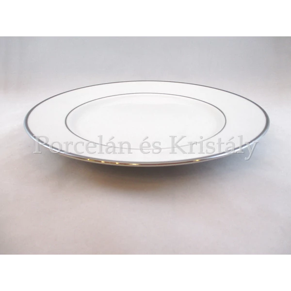 9100/3/3384 Nagy lapostányér fehér-platina, 3x30,7 cm