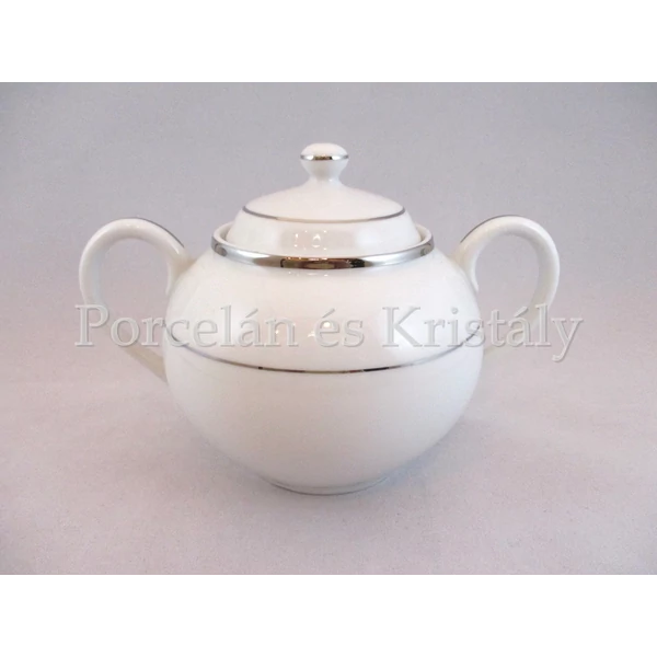 9100/3384 Tea cukordoboz fedővel fehér-platina, 500 ml