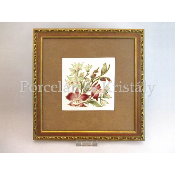 10513/3/8632 Falikép sárga orchideás, 15x15 cm